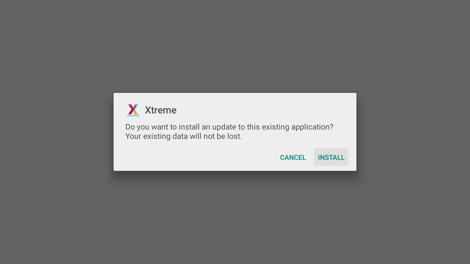 Install button highlighted