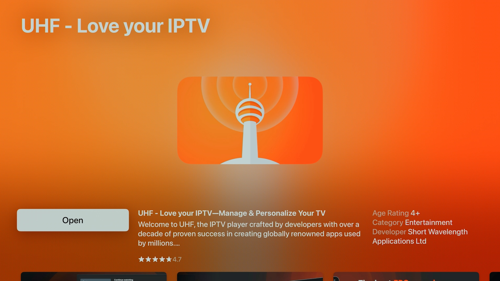 Open UHF IPTV